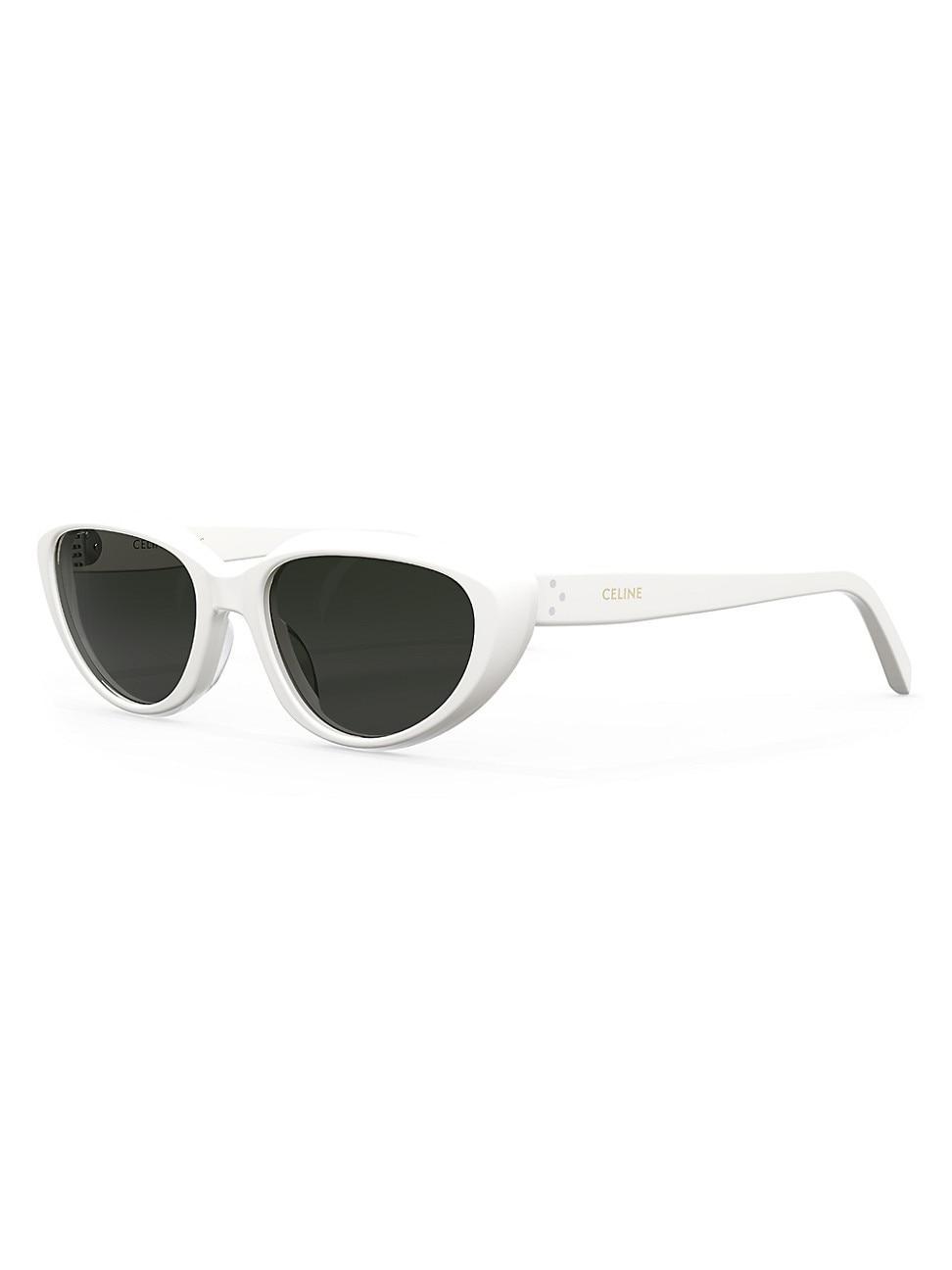 Mens Temple Logo 55MM Cat Eye Sunglasses Product Image