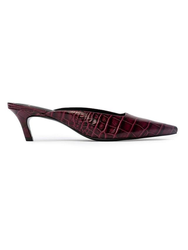 Womens Logan 50MM Croco Mules Product Image