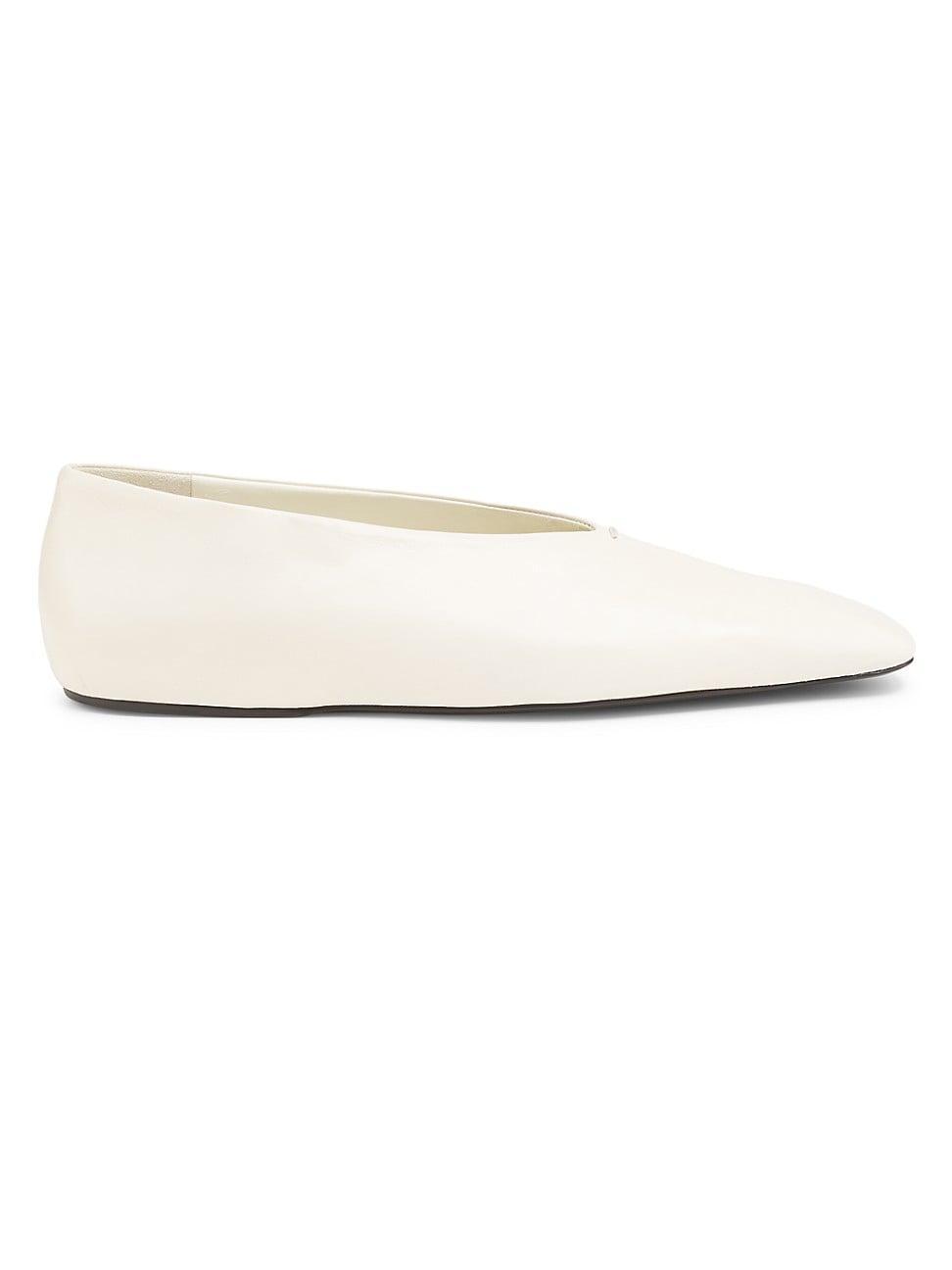 Womens Leather Ballerina Flats Product Image