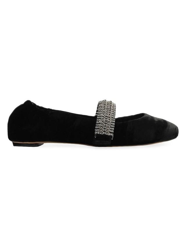 Womens Camila Velvet Ballerina Flats Product Image