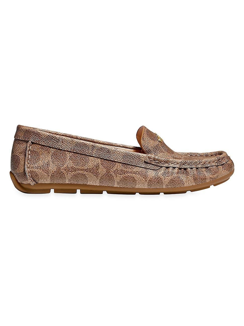 Womens Marley Logo Coated Canvas Driver Loafers product image