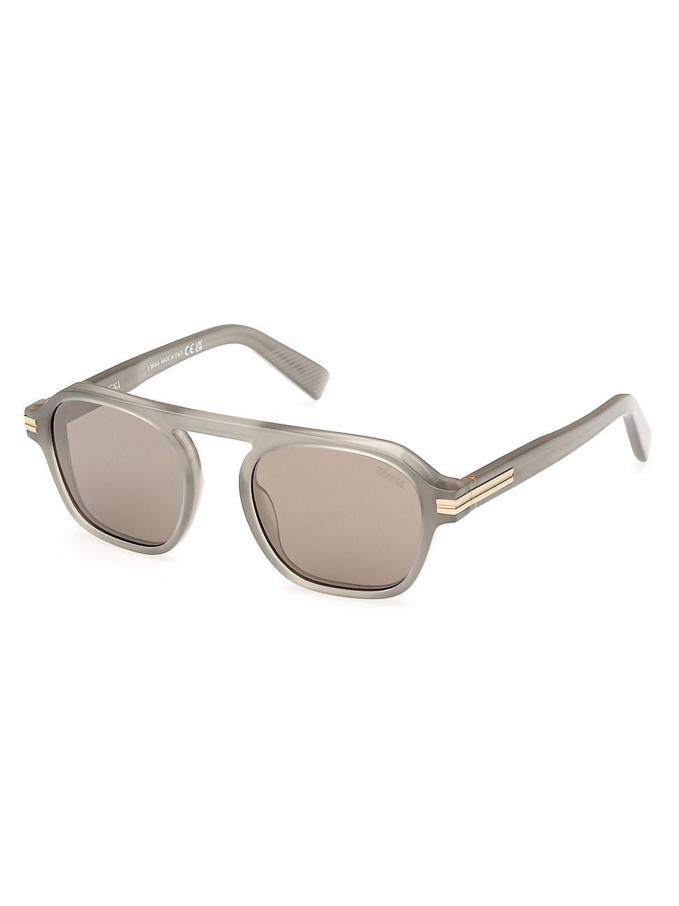 Mens 51MM Round Sunglasses Product Image