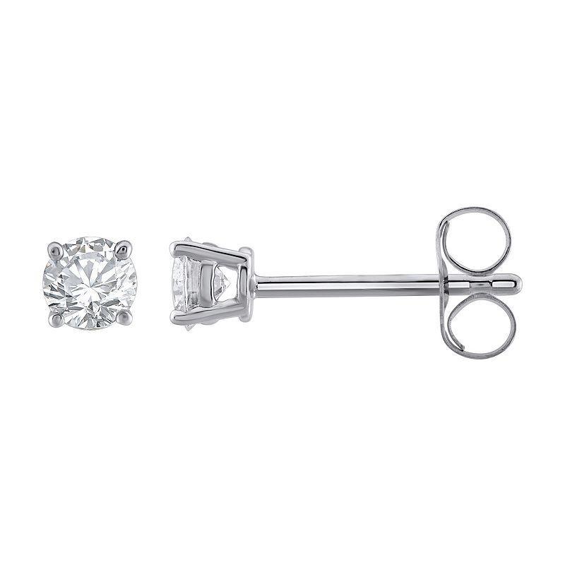 Yours and Mined 14k White Gold 1/4 Carat T.W. Diamond Stud Earrings, Womens Product Image