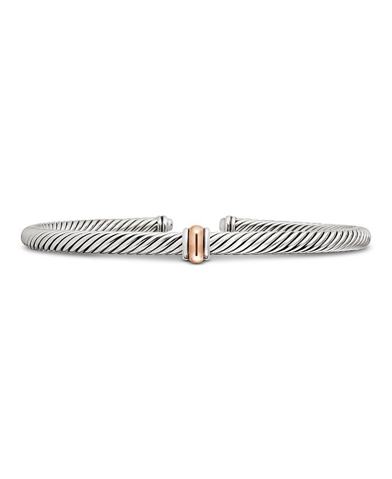 Womens Cable Classics Center Station Bracelet with 18K Rose Gold Product Image