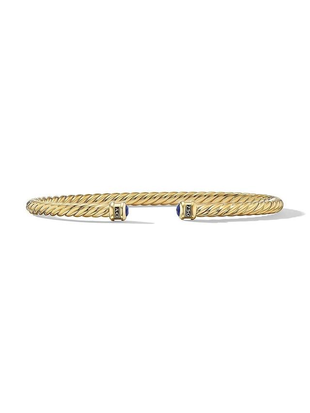 Mens Cablespira Cuff Bracelet In 18K Yellow Gold Product Image