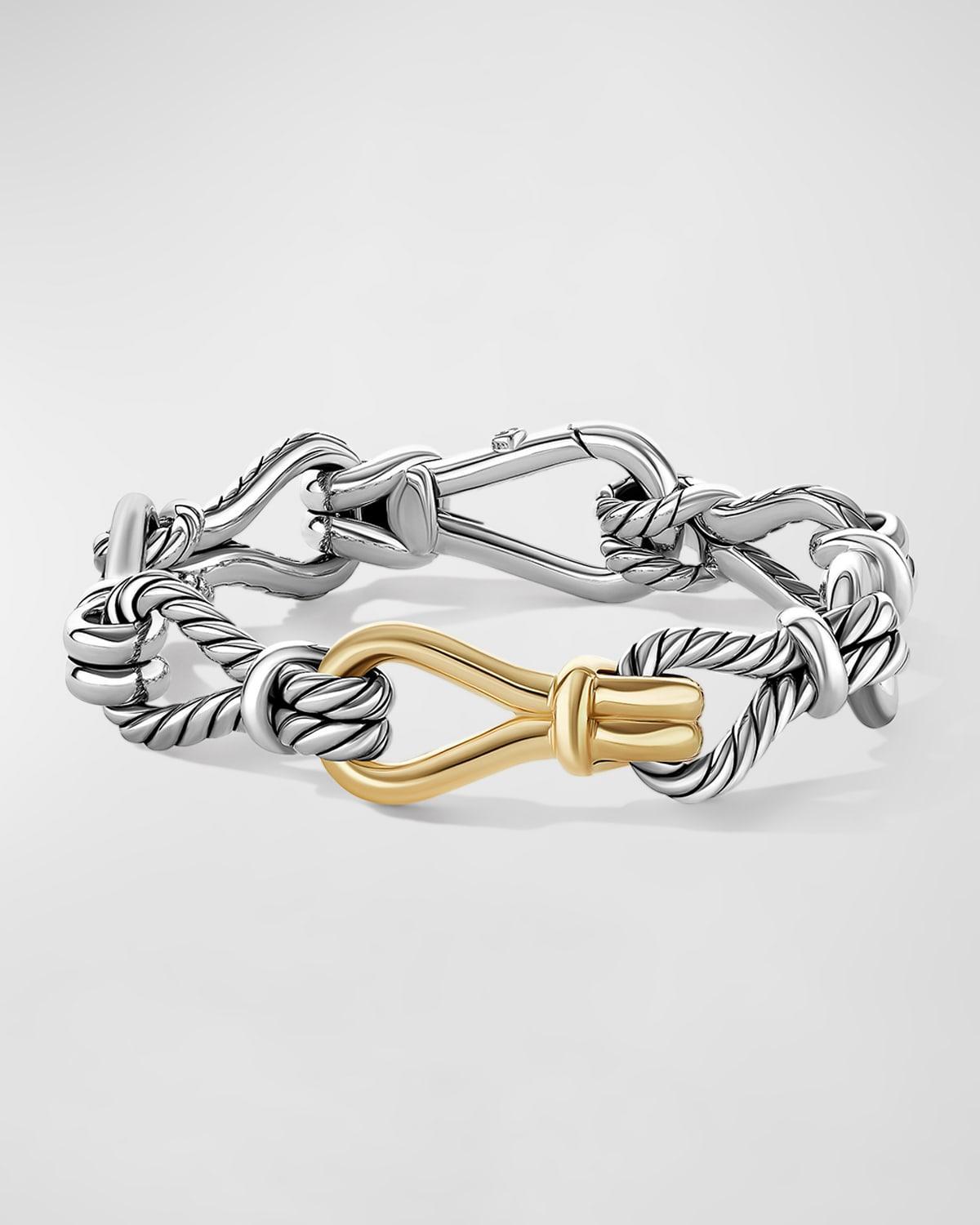 David Yurman 18K Yellow Gold & Sterling Silver Thoroughbred Loop Chain Bracelet Product Image