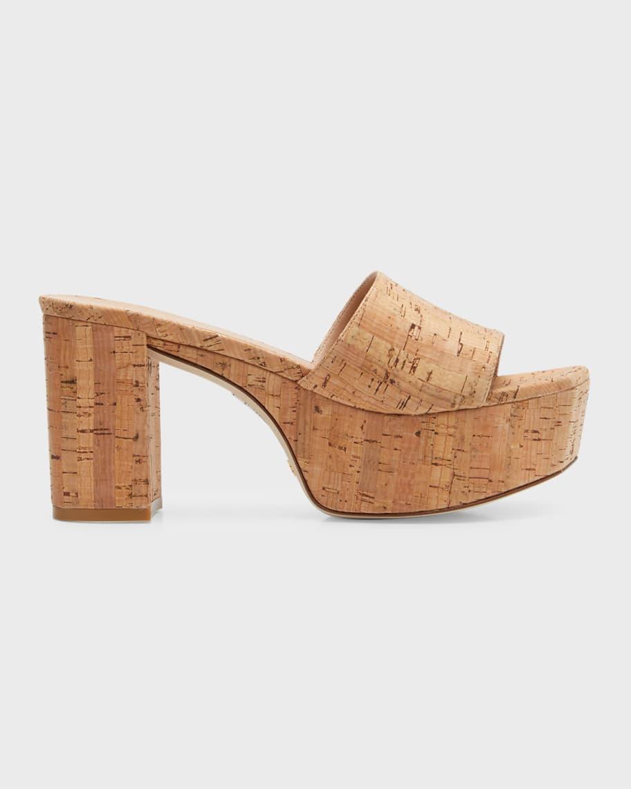 Square High Cork Platform Sandals product image