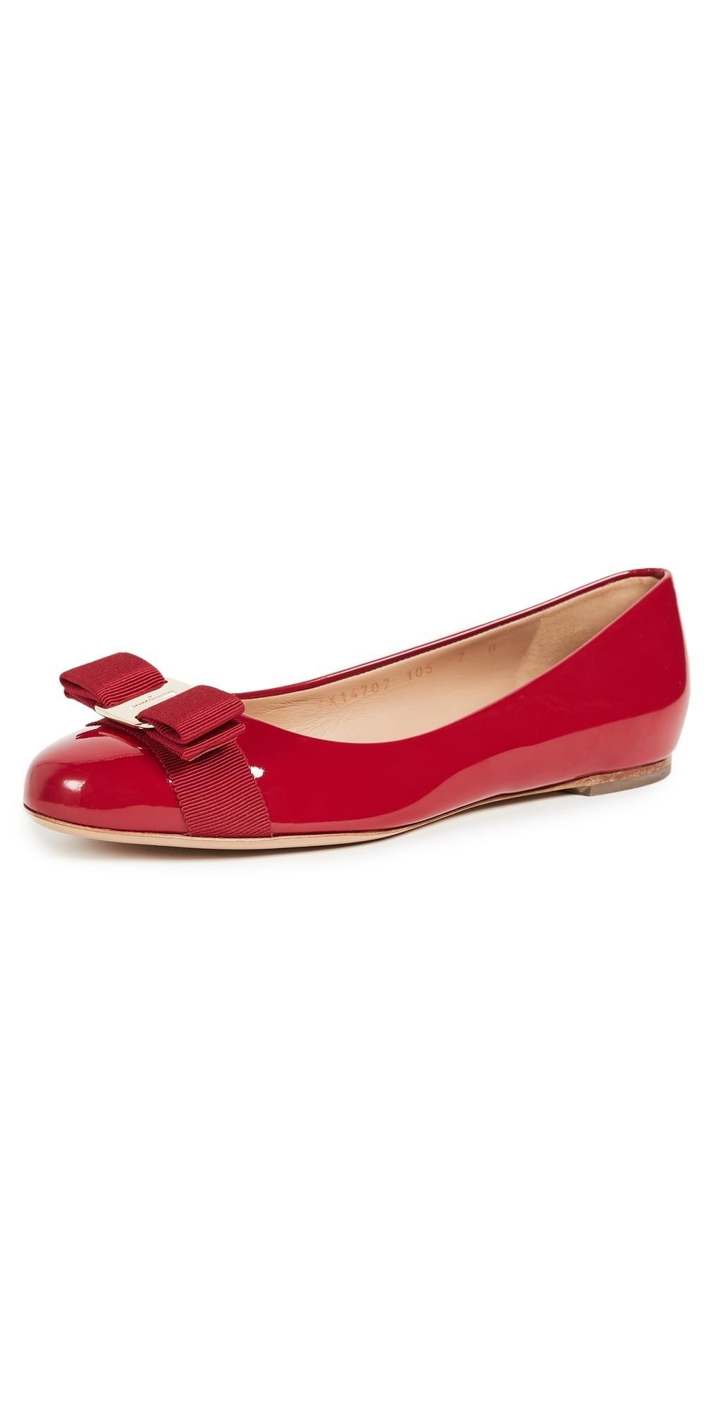 FERRAGAMO Varina Leather Flat Product Image