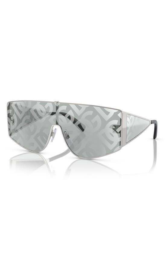 Men's Dg2305 Monogram Metal Shield Sunglasses In Silver Product Image