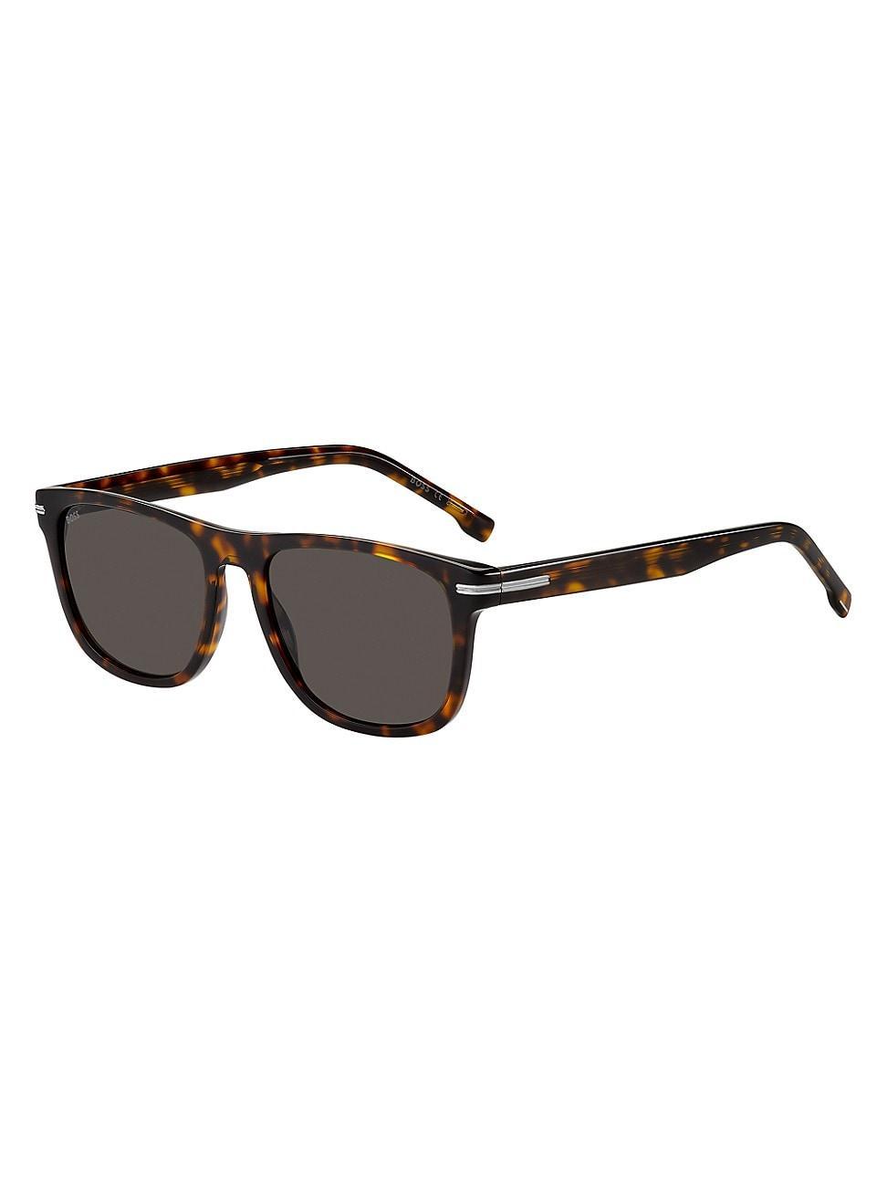 Mens 55MM Acetate Rectangular Sunglasses Product Image