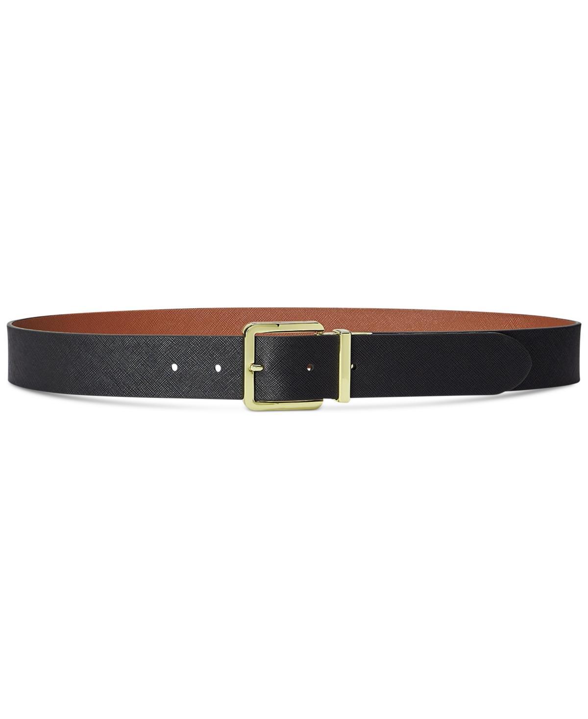 Lauren Ralph Lauren Womens Reversible Leather Belt - Black Product Image