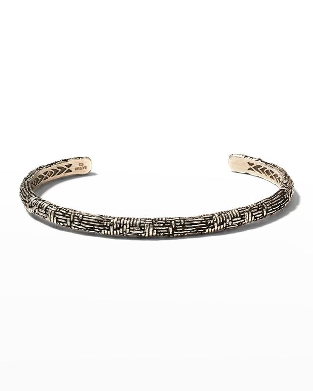 Mens Artisan Woven Texture Cuff Bracelet Product Image