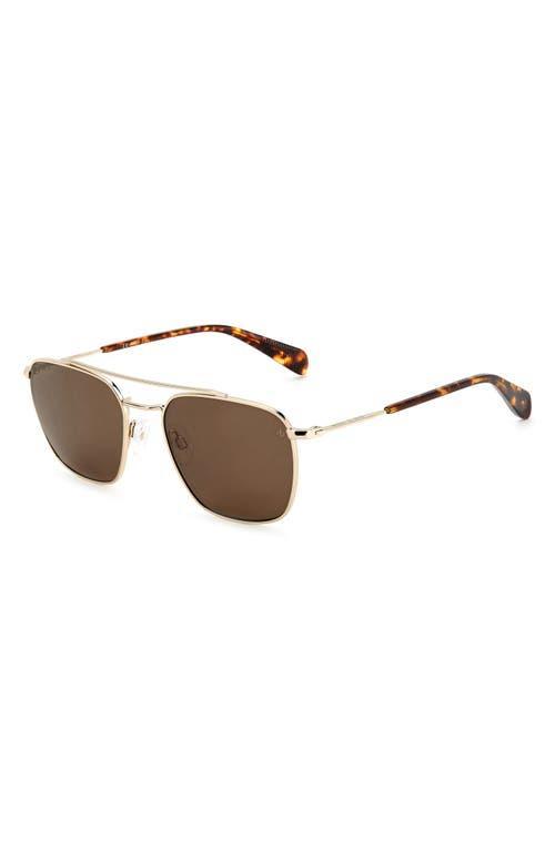 53mm Navigator Sunglasses In Gold Product Image