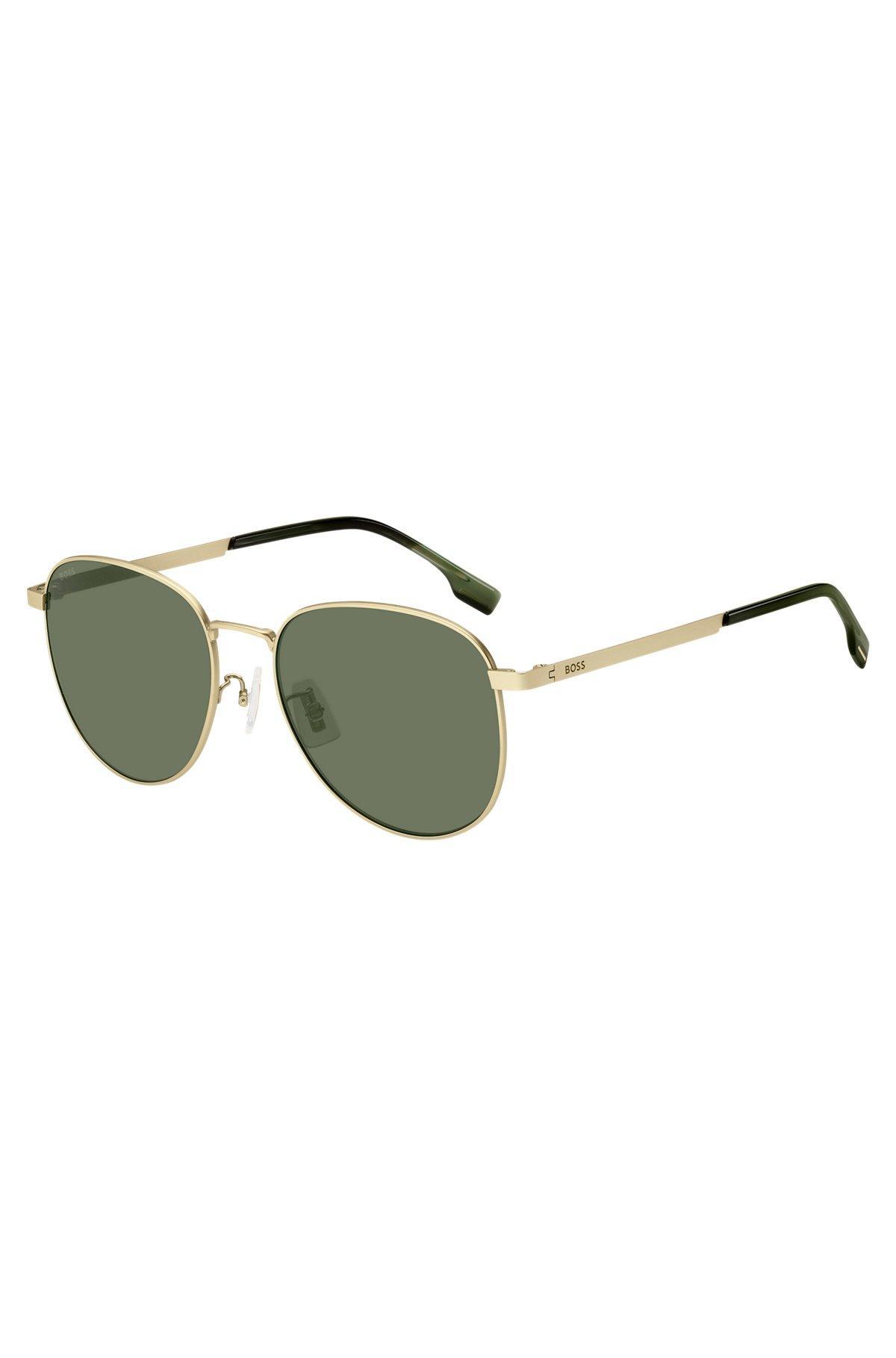 Gold-tone sunglasses with titanium temples Product Image