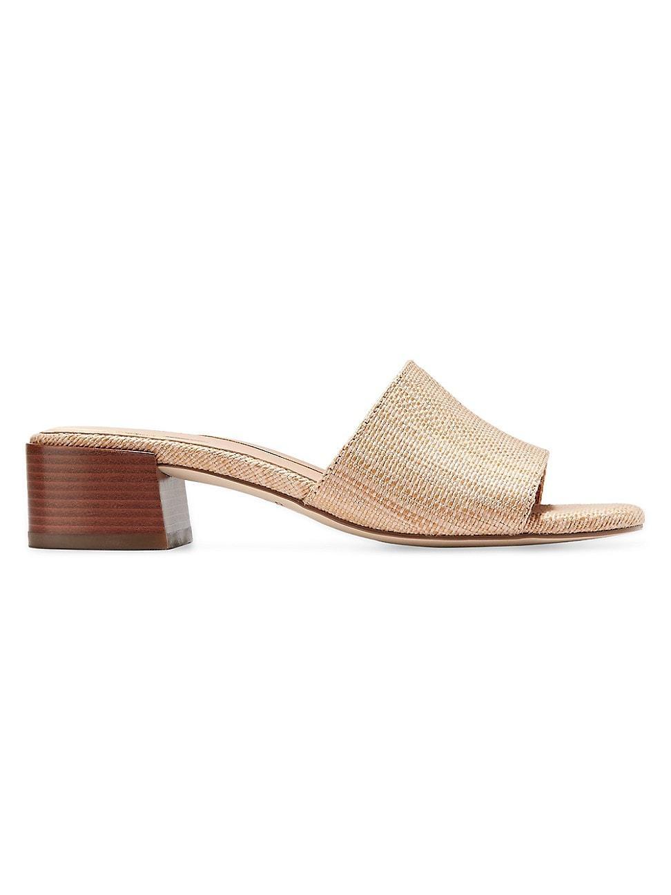 Womens Calli 40MM Woven Block-Heel Sandals Product Image