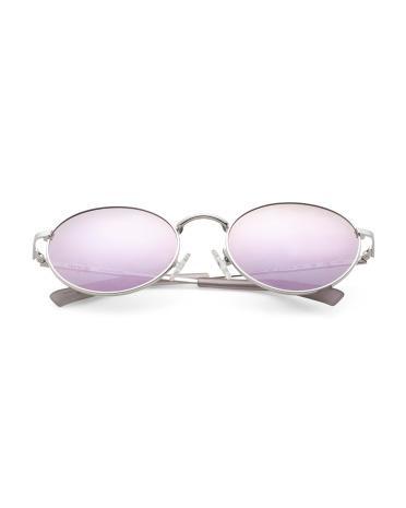 53mm Round Sunglasses for Women | Metal Product Image