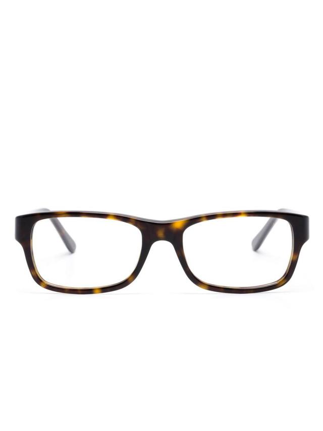 RAY BAN Rectangle-frame Glasses In Brown Product Image