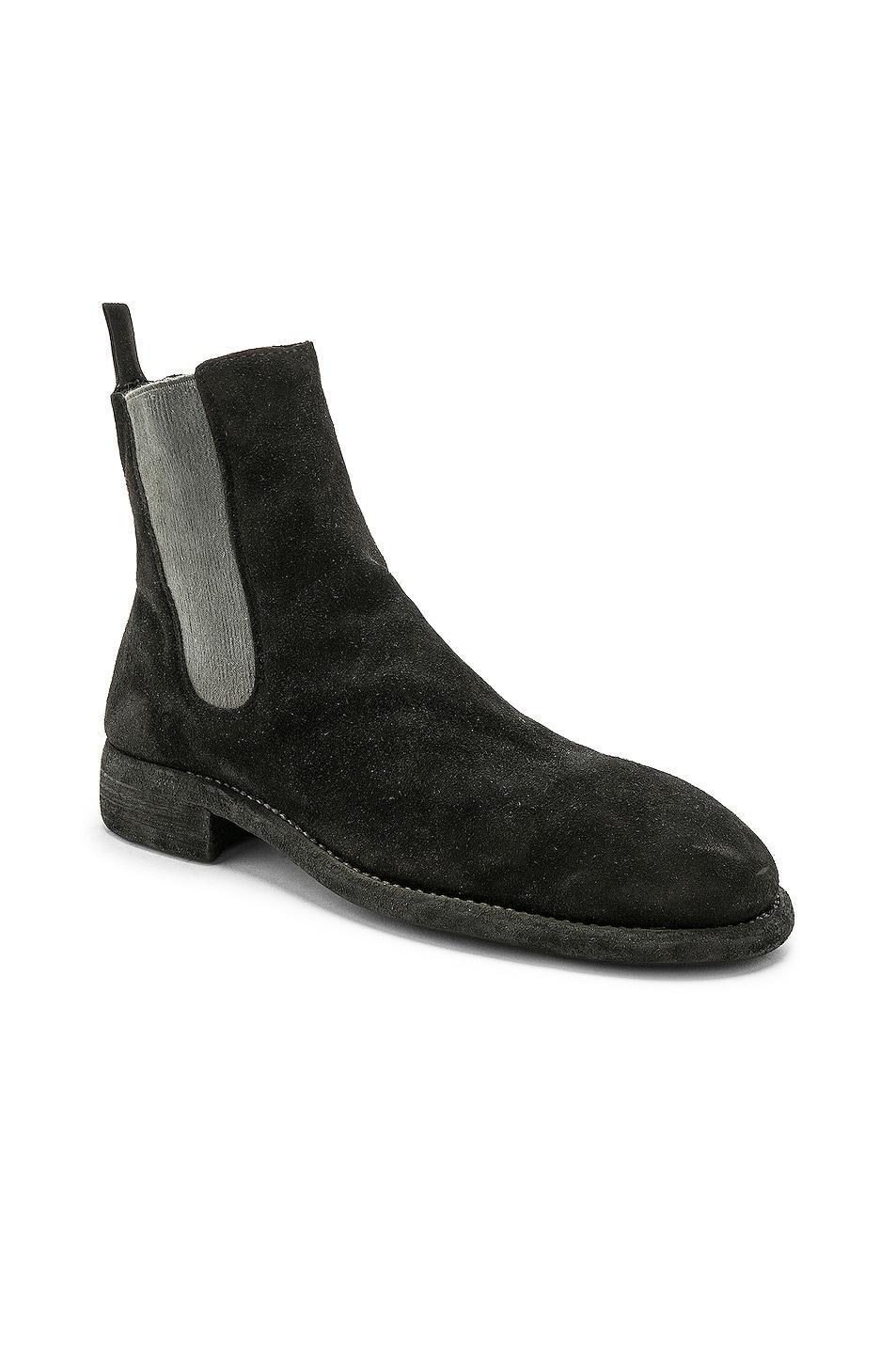 Guidi Suede Chelsea Boots in Black Product Image