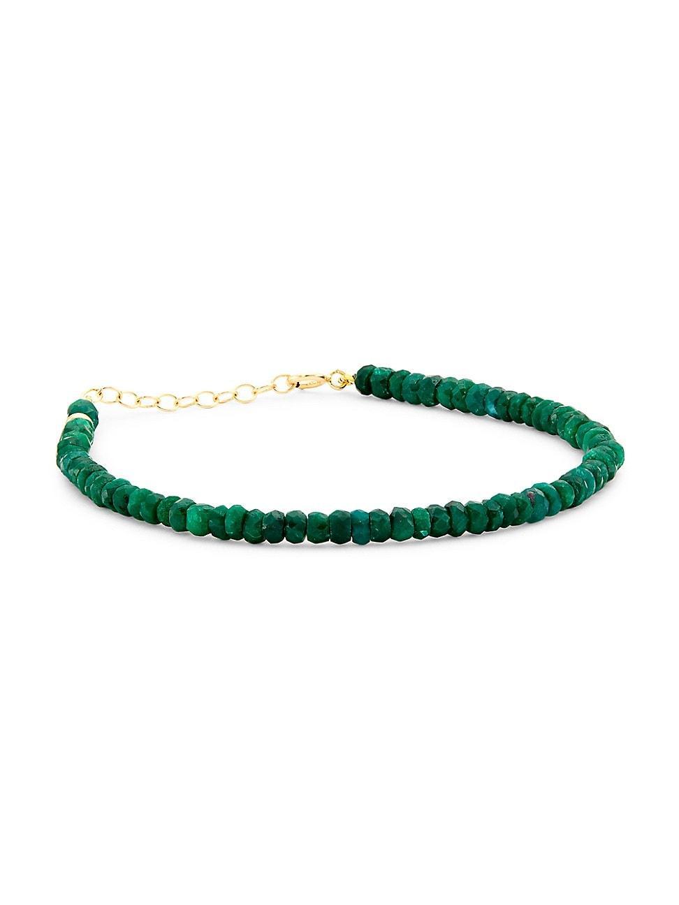 Womens Birthstone 14K Yellow Gold & Gemstone Beaded Bracelet Product Image