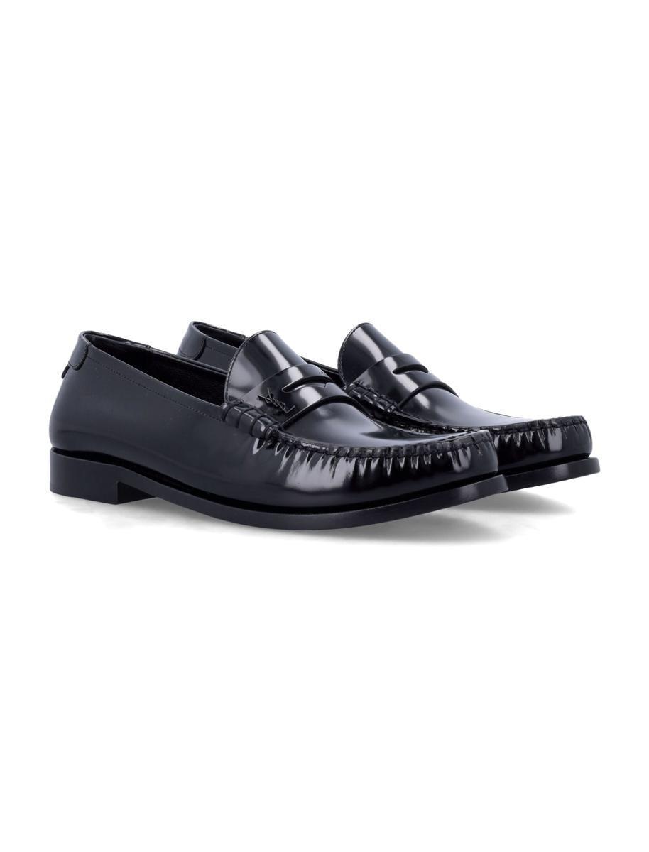 SAINT LAURENT Le Loafer Monogram Penny Loafer In Black Product Image