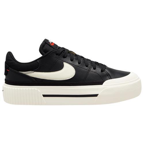 Nike Womens Nike Court Legacy Lift - Womens Training Shoes White/Black/Orange Product Image