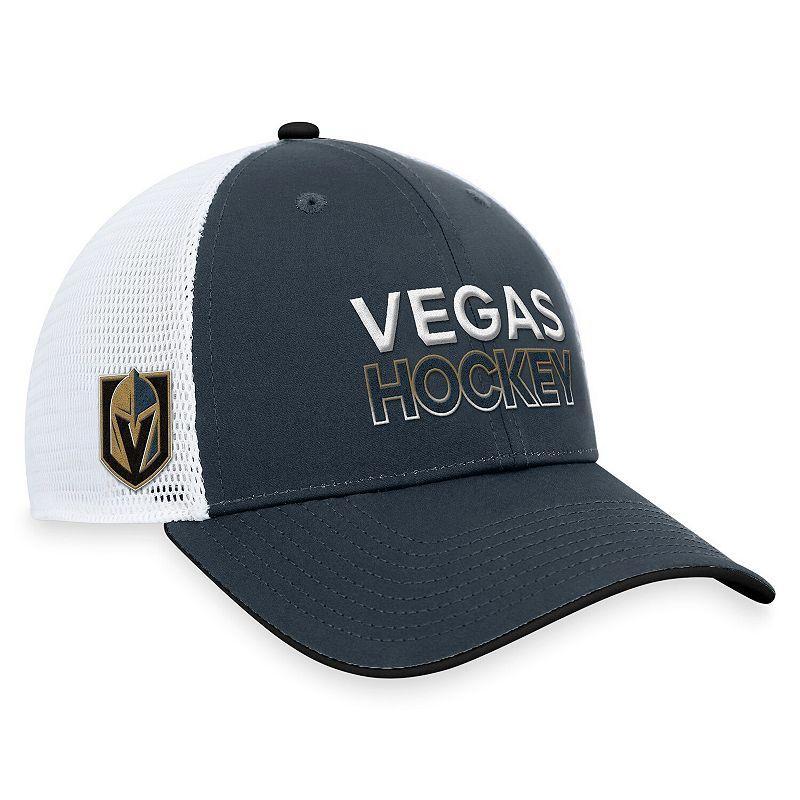 Mens Fanatics Branded Charcoal Vegas Golden Knights Authentic Pro Rink Trucker Adjustable Hat Product Image