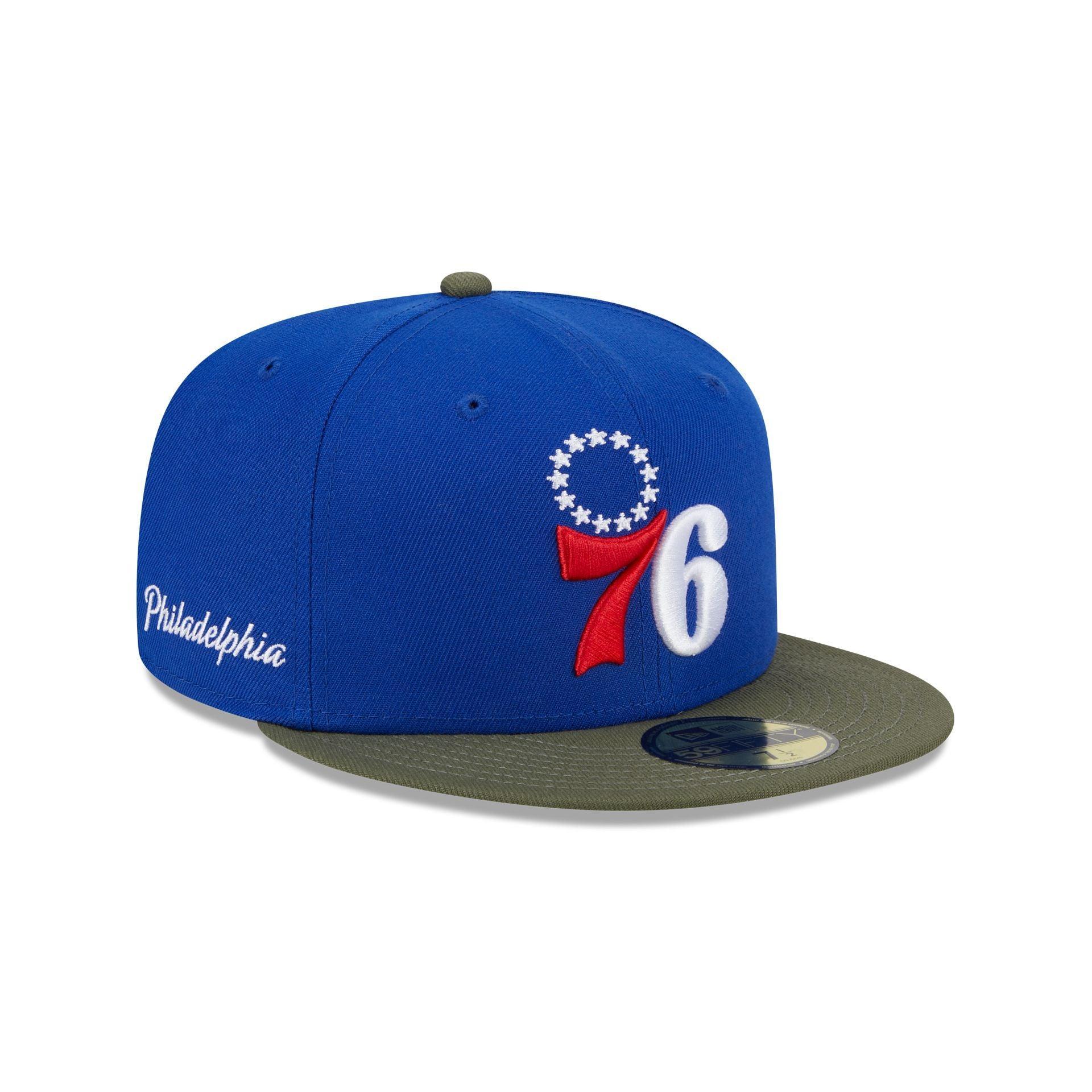 Philadelphia 76ers Olive Visor 59FIFTY Fitted Hat Male Product Image