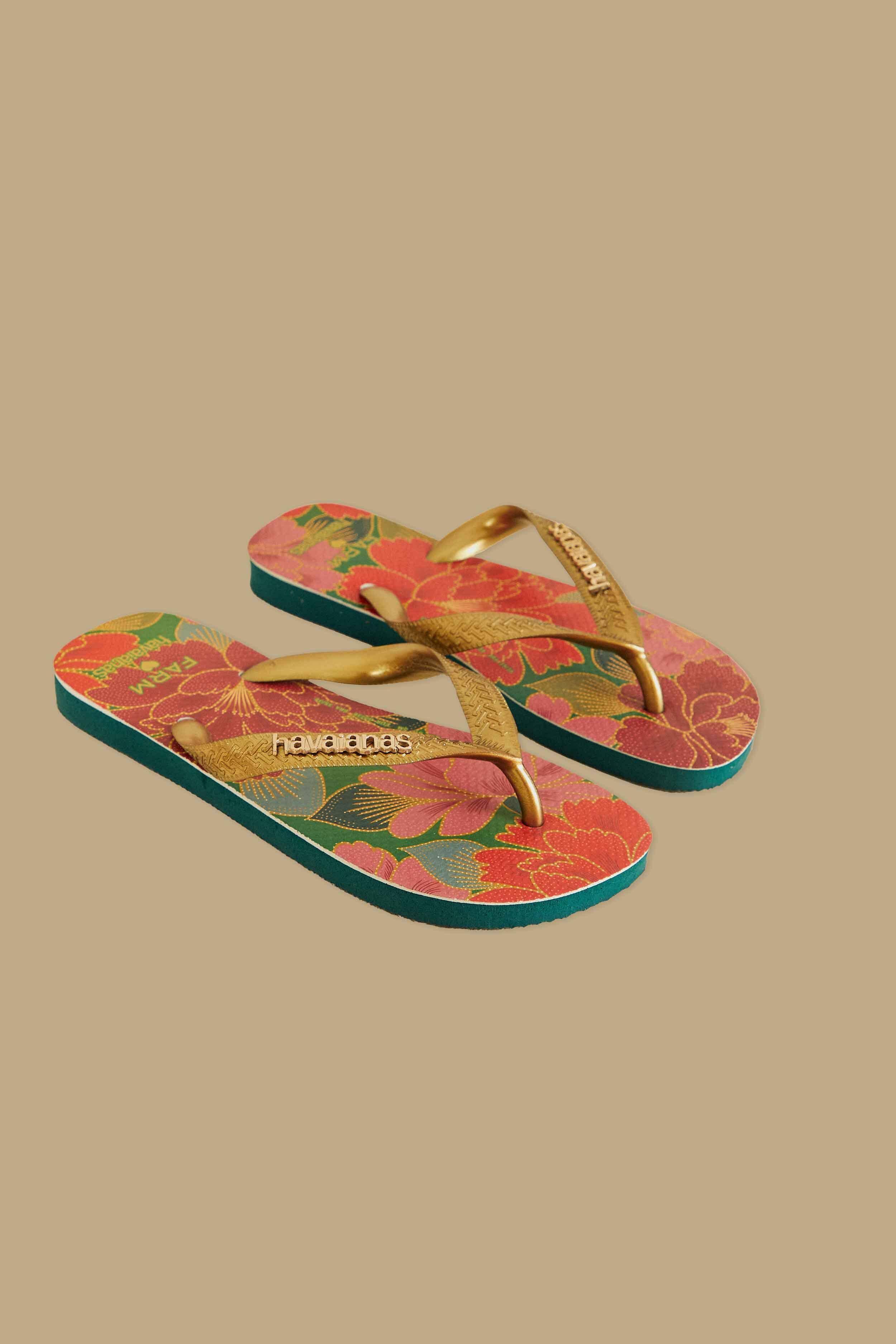 Farm Chita Solar Havaianas Sandals, GREEN / 5-6 Product Image