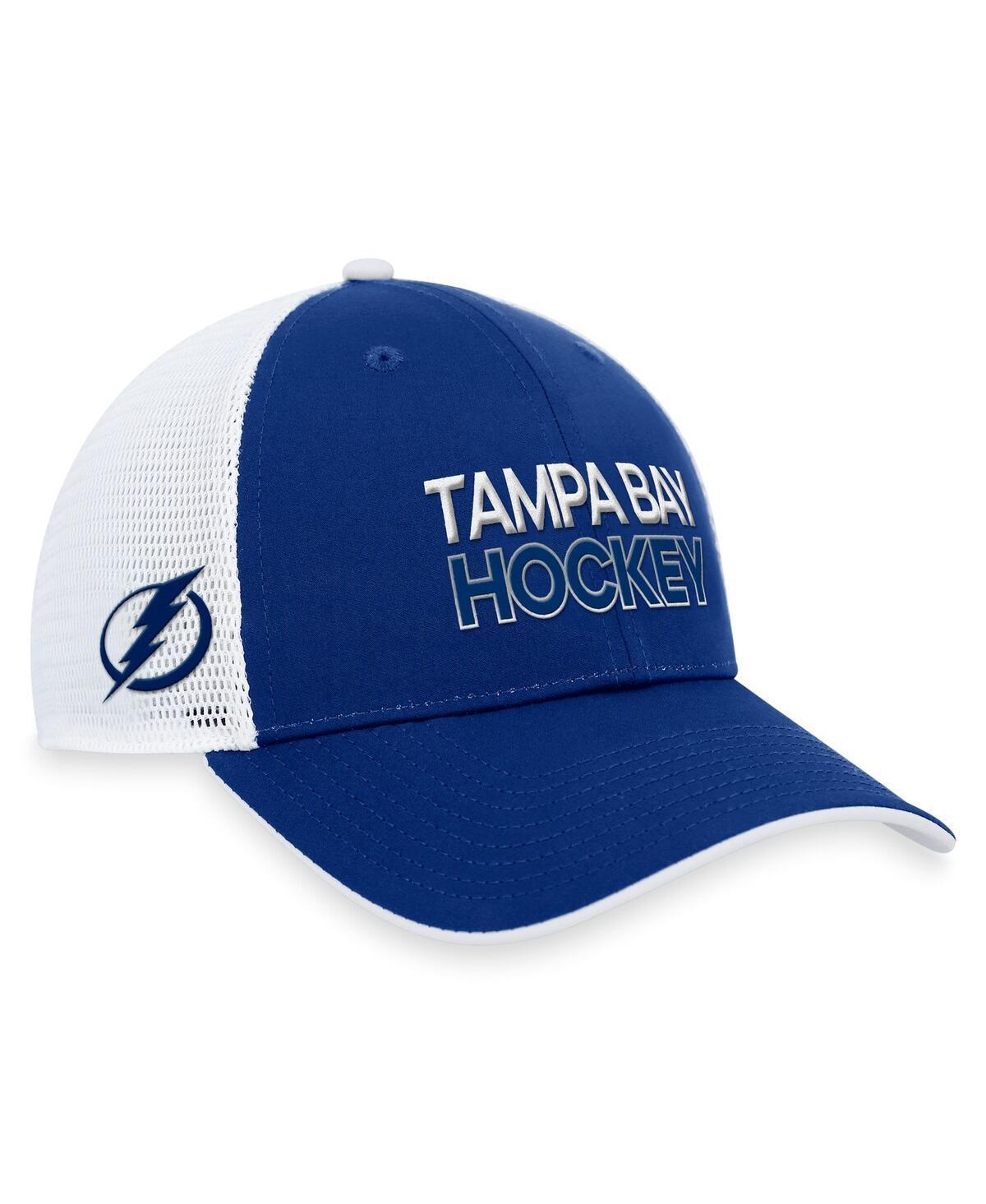 Mens Fanatics Branded Blue Tampa Bay Lightning Authentic Pro Rink Trucker Adjustable Hat Product Image