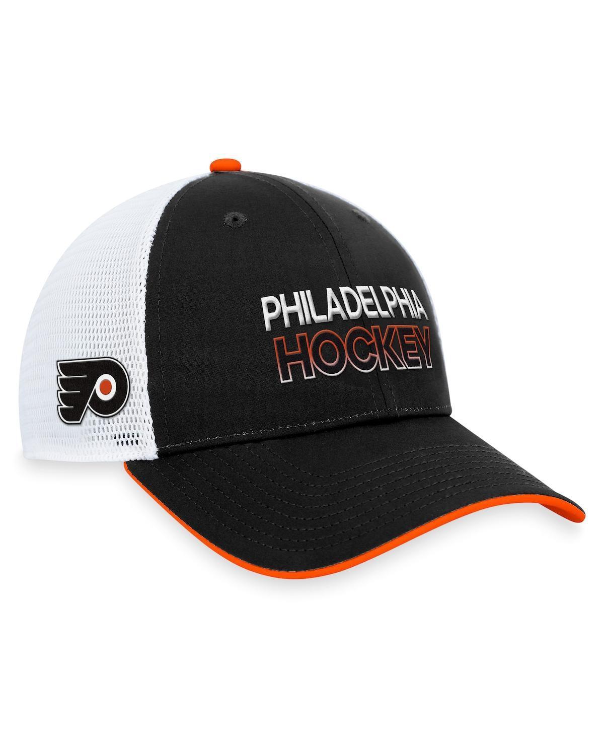 Mens Fanatics Black Philadelphia Flyers Authentic Pro Rink Trucker Adjustable Hat Product Image