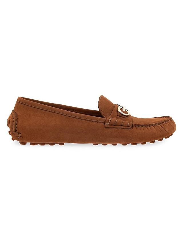 Womens Nubuck Gancini Driving Loafers Product Image