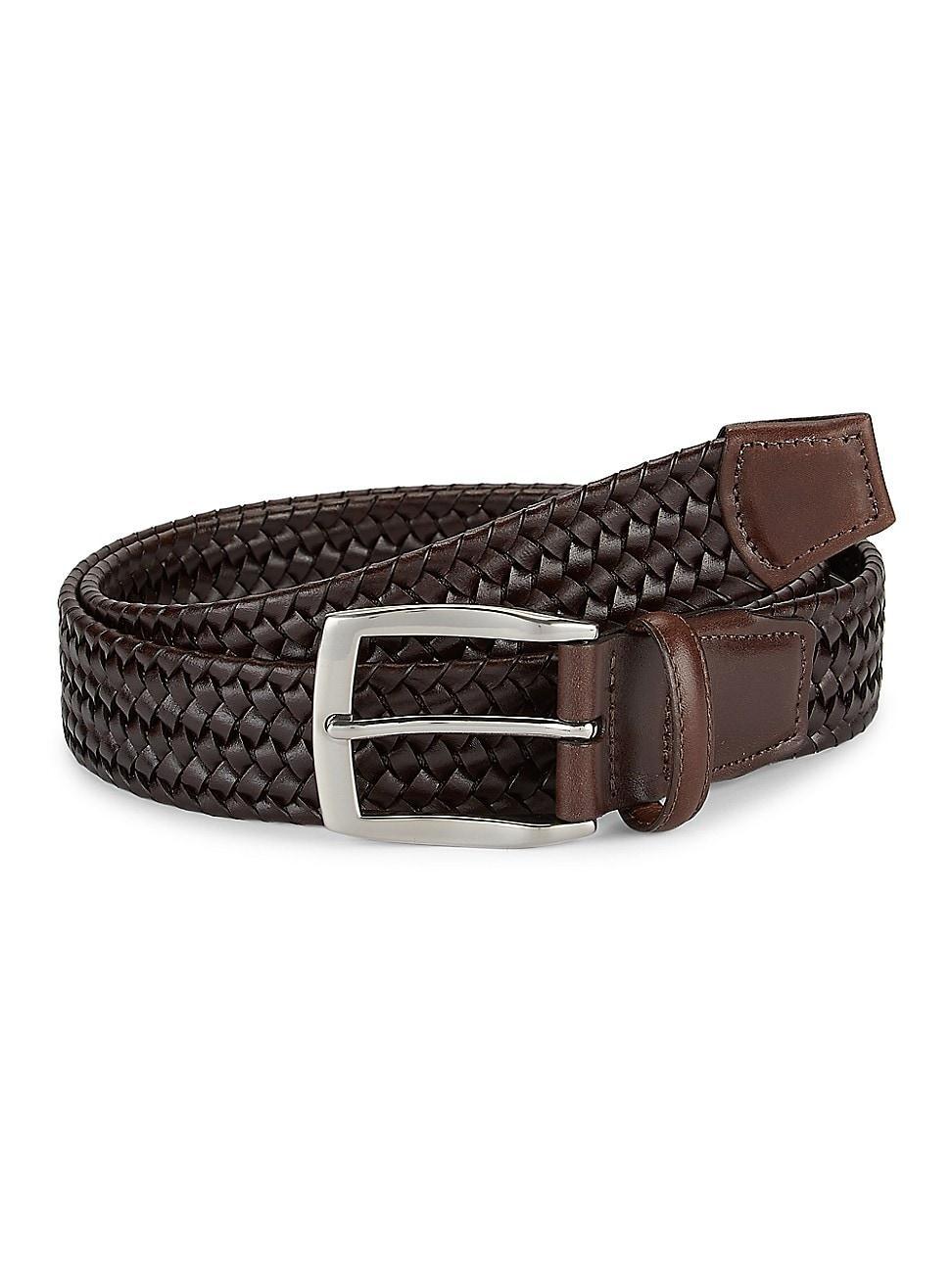 Mens COLLECTION Woven Leather Belt Product Image