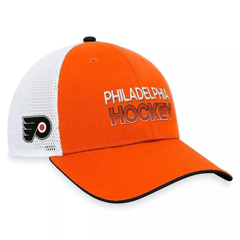 Mens Fanatics Orange Philadelphia Flyers Authentic Pro Rink Trucker Adjustable Hat Product Image