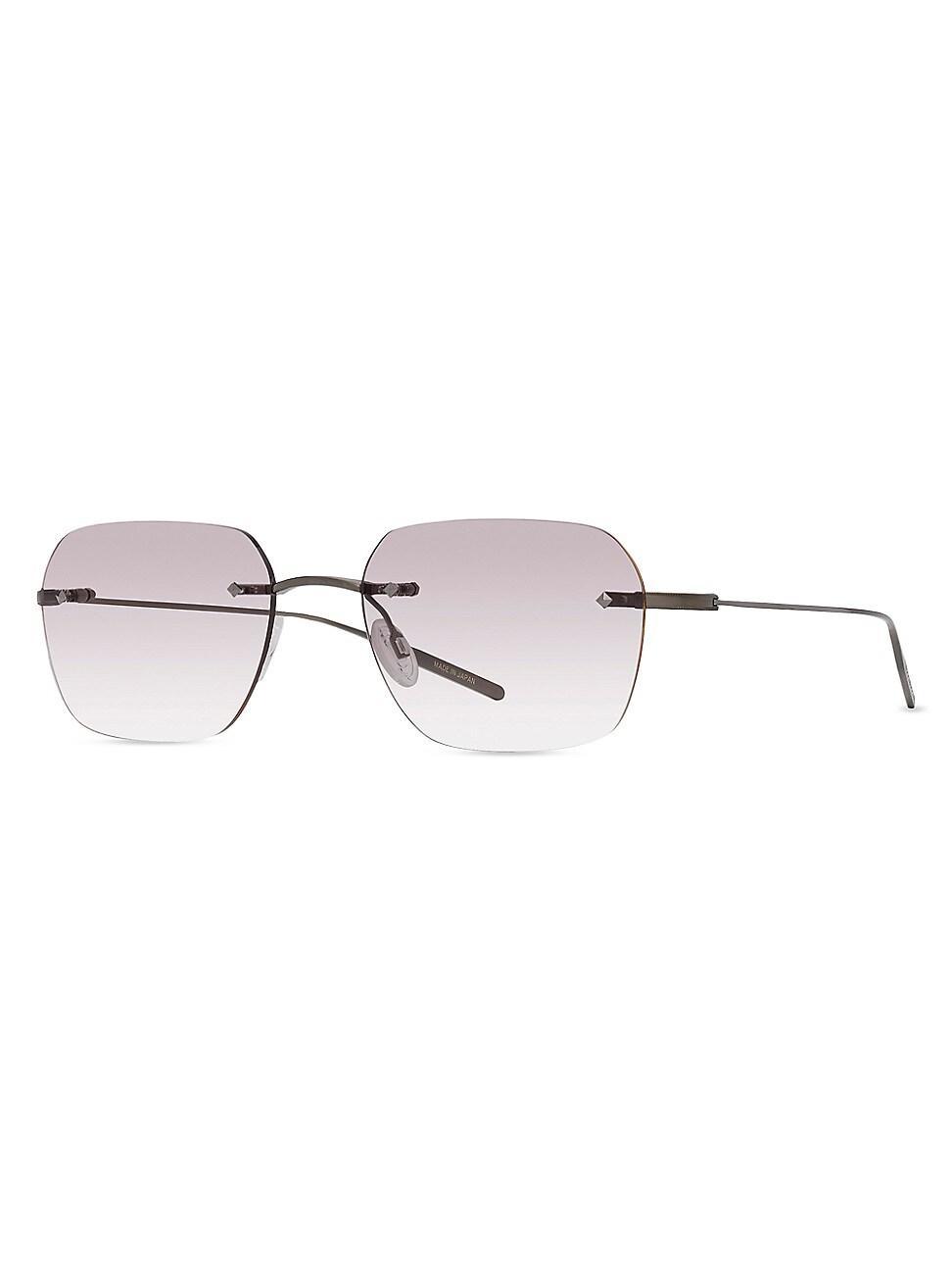 Mens Rimless Louie 51MM Rectangular Sunglasses Product Image