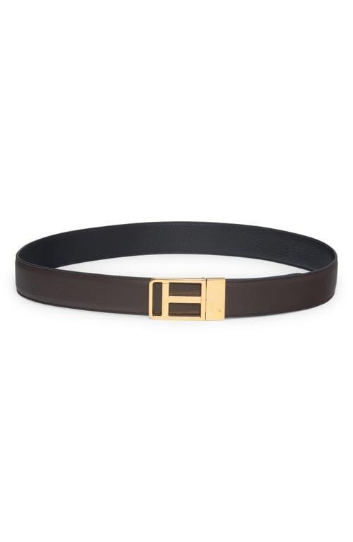 TOM FORD Framed T Buckle Reversible Soft Grain Leather Belt Product Image