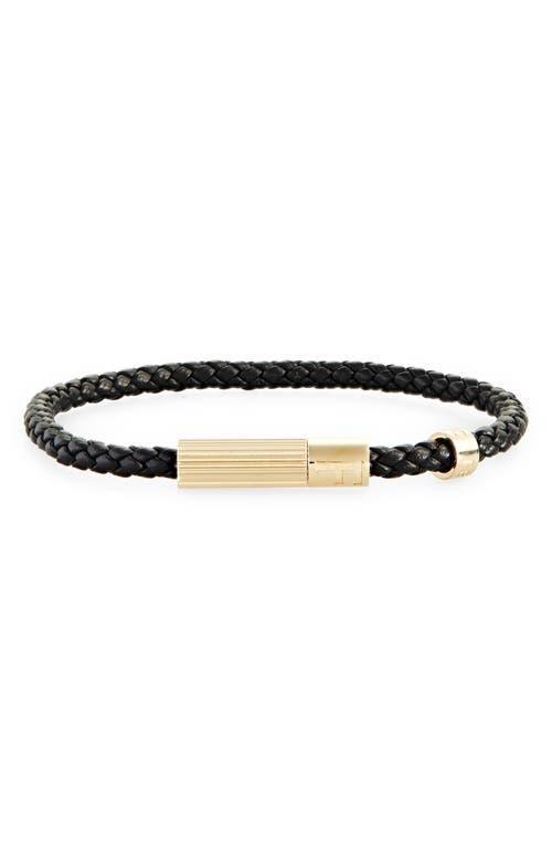 Mens Ligscooby Brass & Leather Bracelet Product Image