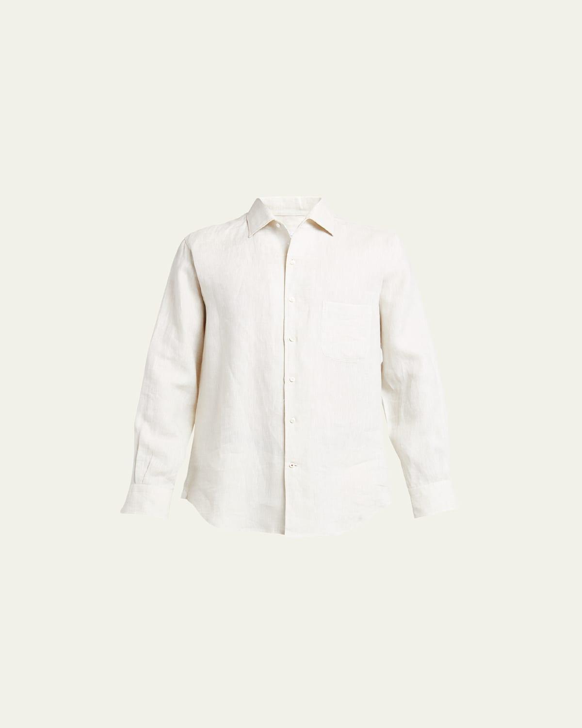 Mens Andre Long-Sleeve Linen Shirt Product Image