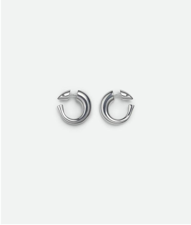 Women's Sardine Hoop Earrings in Silver Product Image