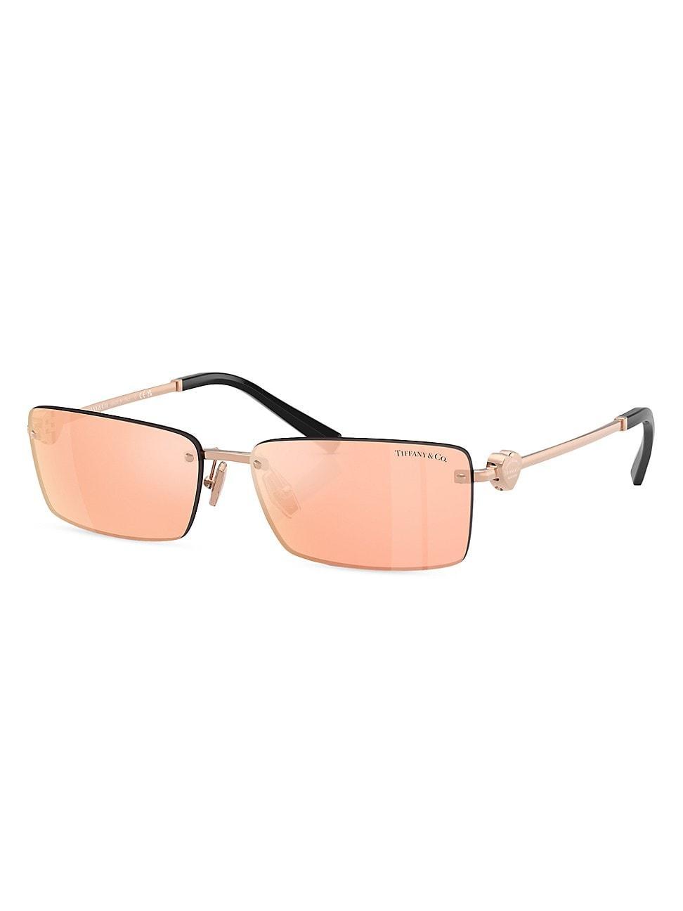 Womens Return To Tiffany 60MM Rectangular Sunglasses Product Image