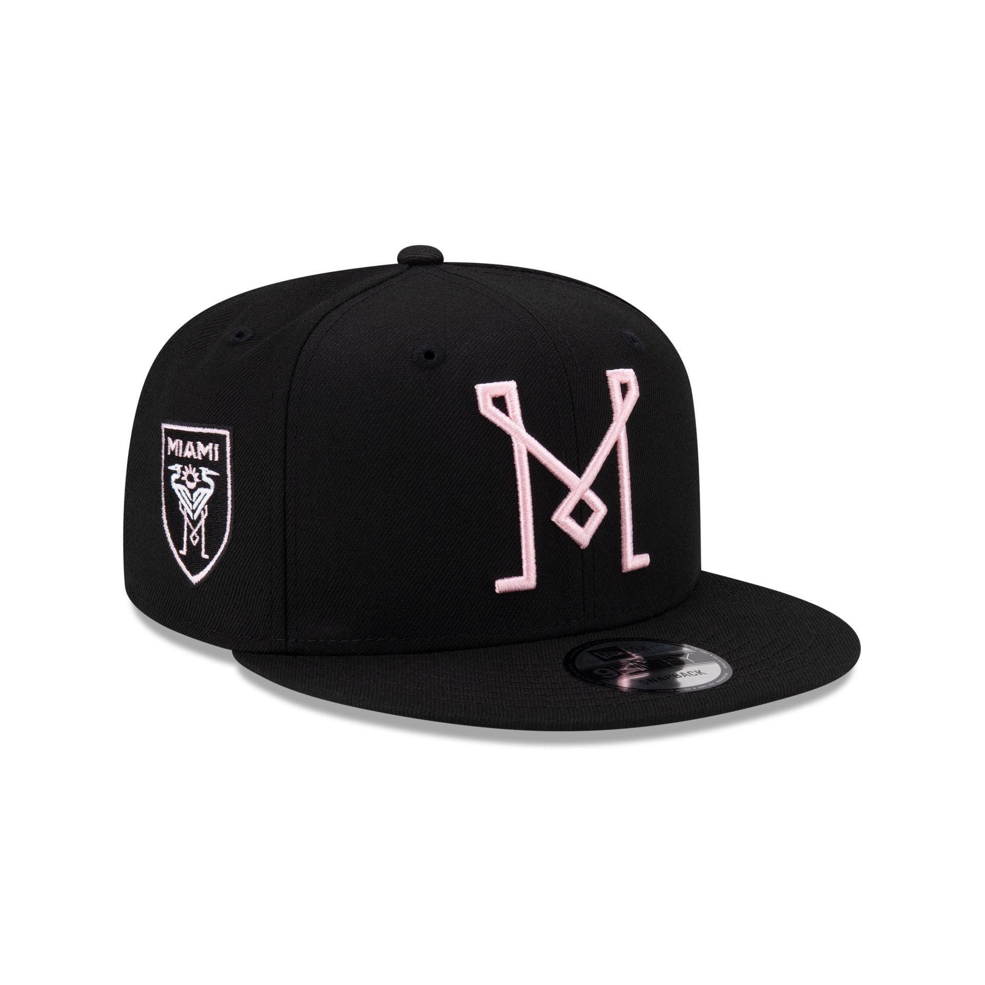 Inter Miami Basic Black 9FIFTY Snapback Hat Male Product Image