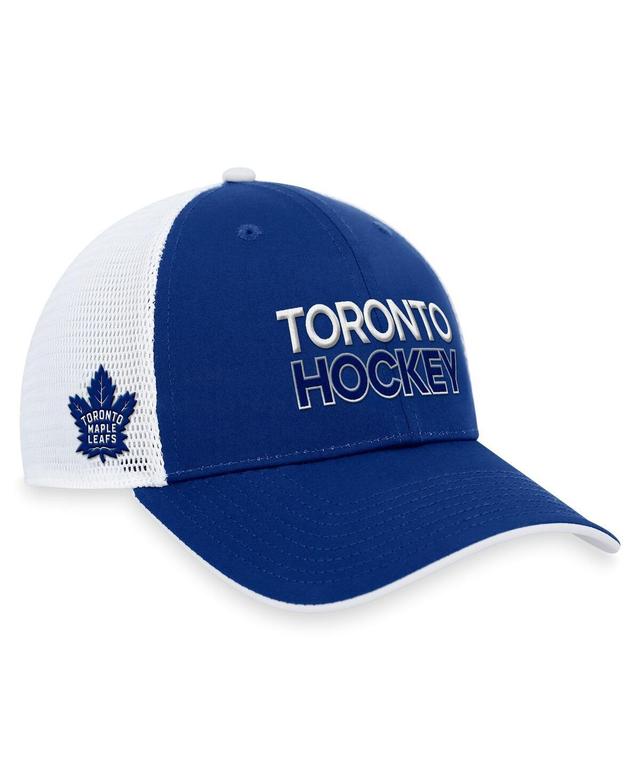 Mens Fanatics Blue Toronto Maple Leafs Authentic Pro Rink Trucker Adjustable Hat Product Image