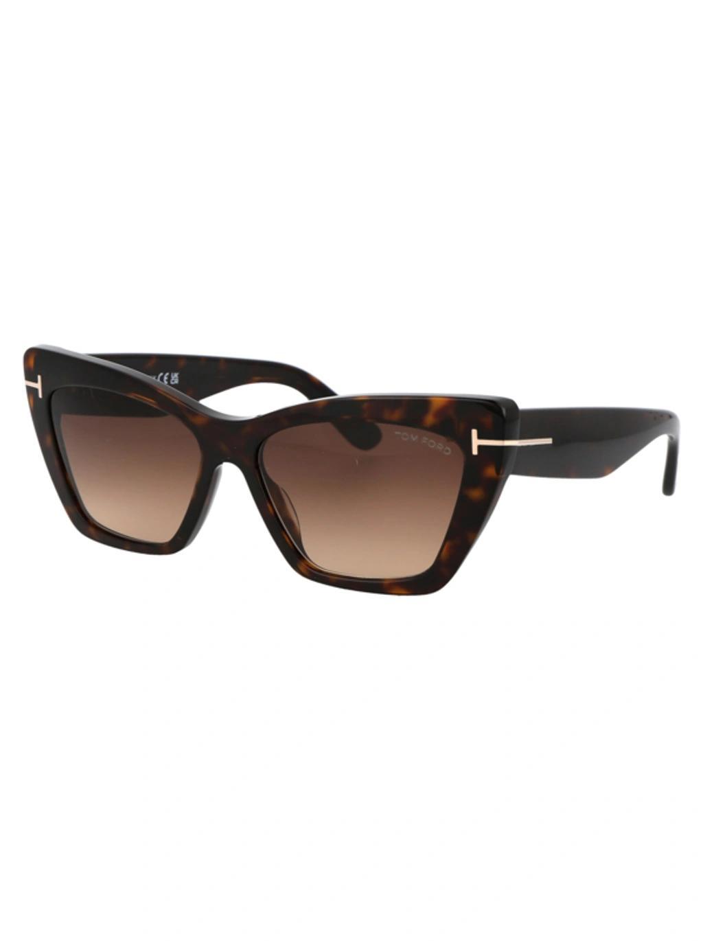 TOM FORD Poppy 53mm Cat Eye Sunglasses In Havana Product Image