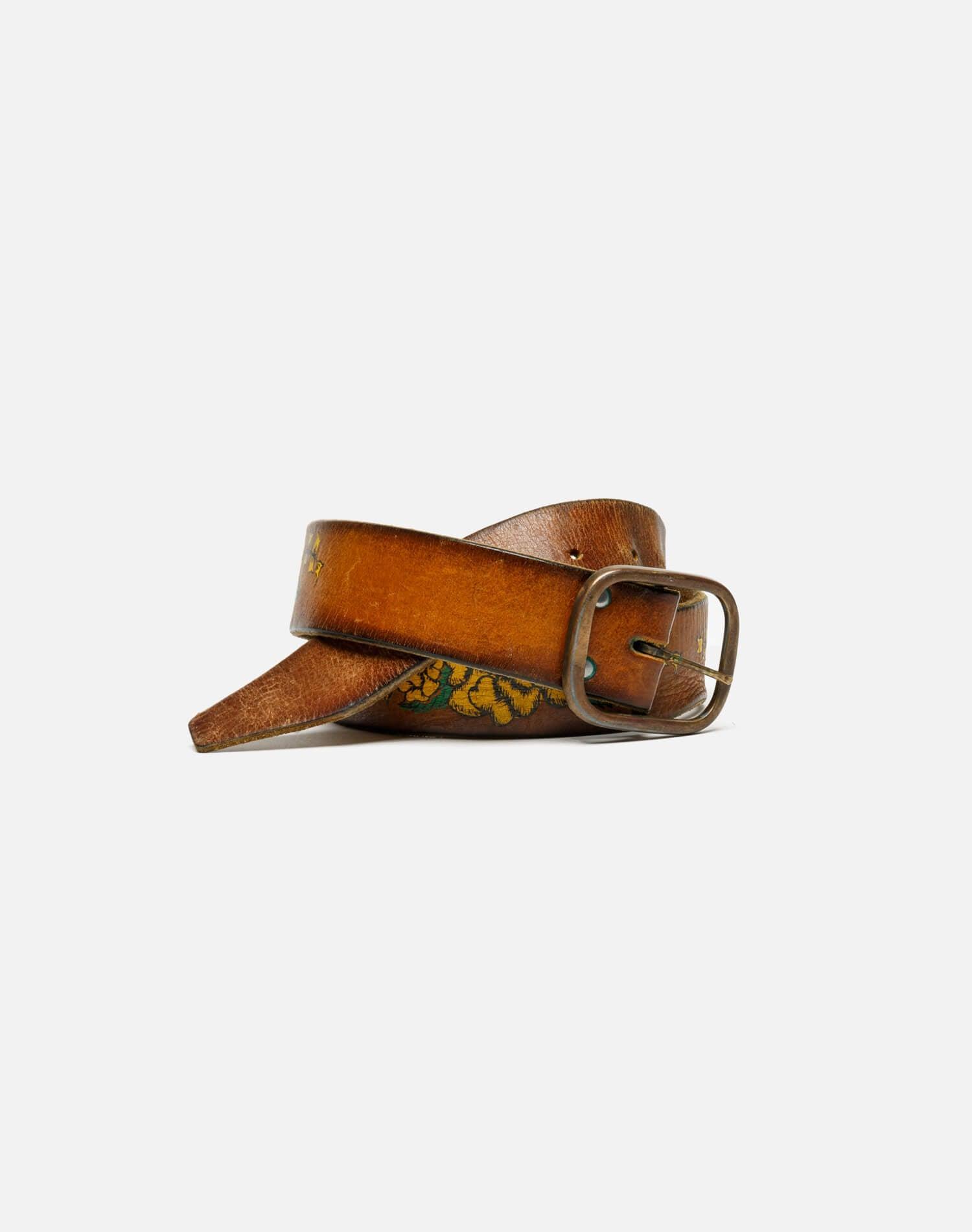 70s Painted Leather Belt - #53 Female Product Image