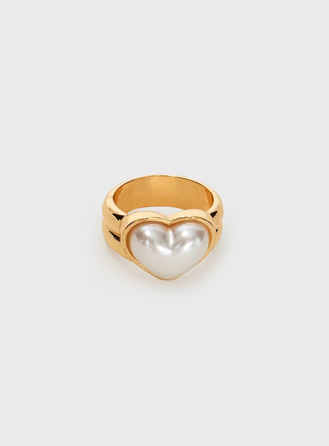 Adria Pearl Ring Gold Product Image