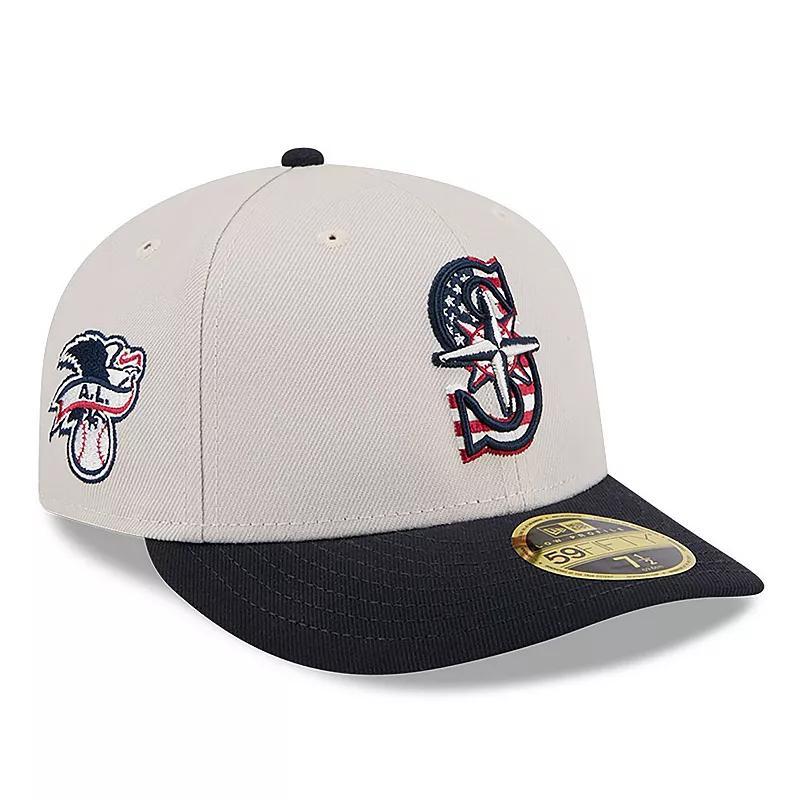 Mens New Era Khaki/Black Seattle Mariners 2024 Fourth of July Low Profile 59FIFTY Fitted Hat Product Image