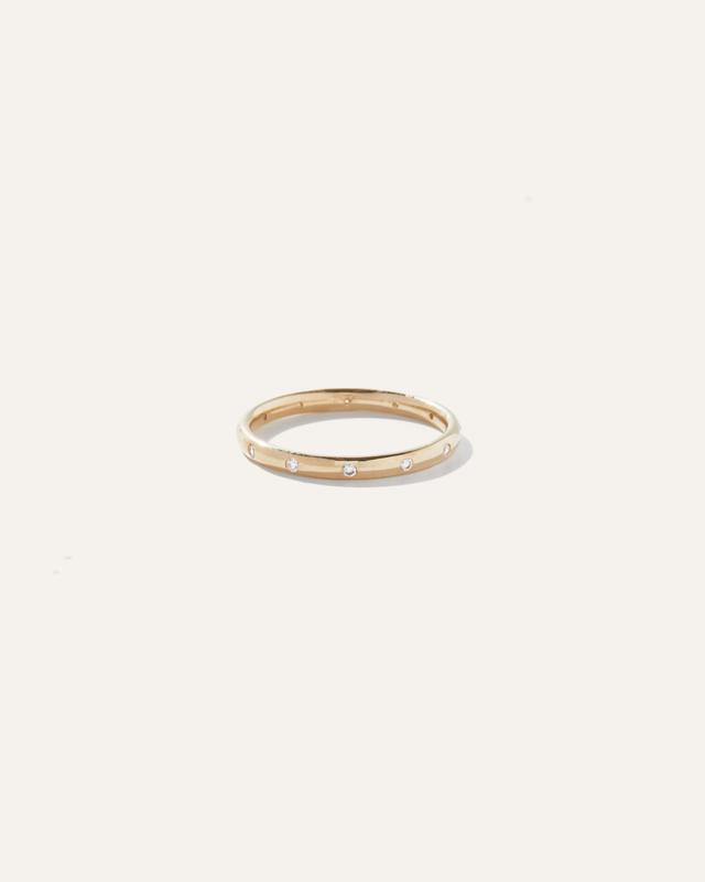 14K Gold Diamond Dot Ring Product Image