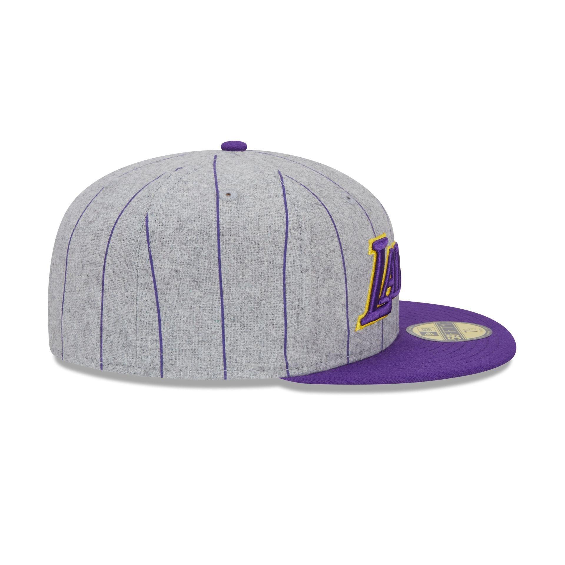 Los Angeles Lakers Heather Pinstripe 59FIFTY Fitted Hat Male Product Image