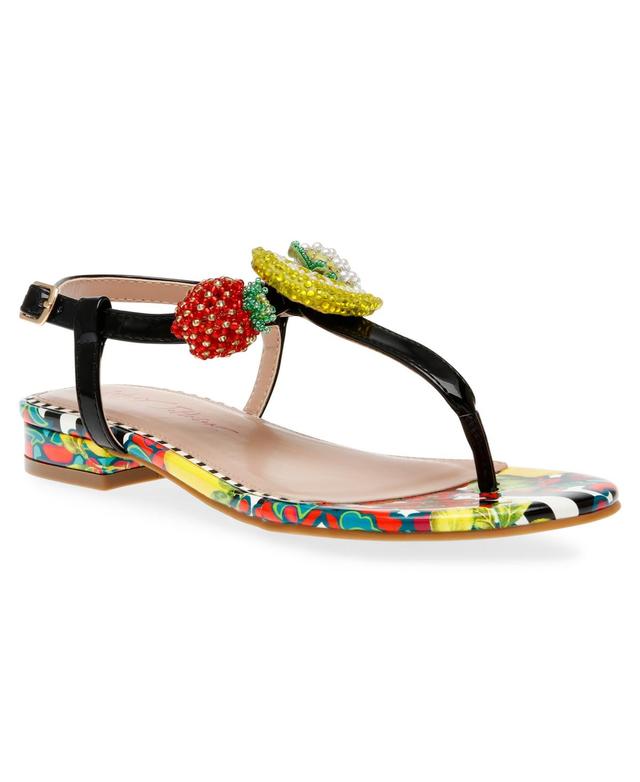 Betsey Johnson Womens Aniston Fruit Flat T-Strap Sandals Product Image