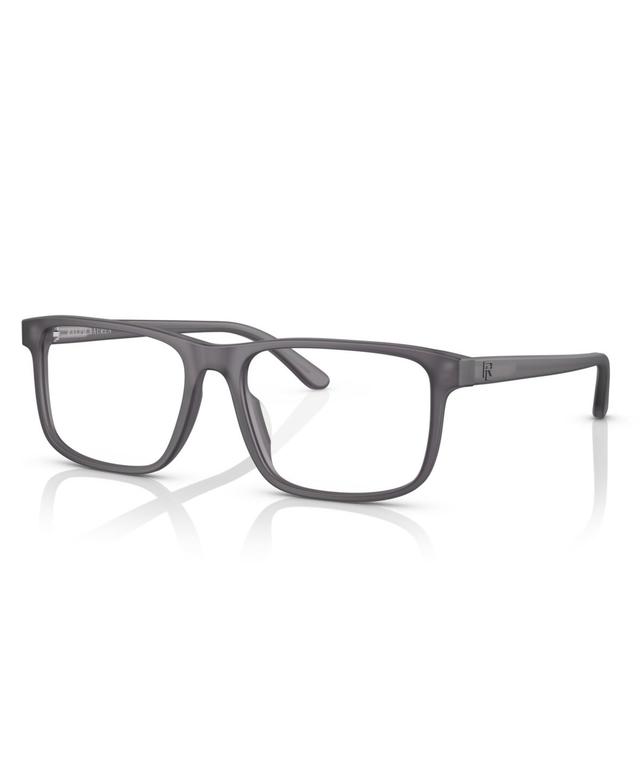 Ralph Lauren Mens Rectangle Eyeglasses, RL6225U54-o - Matte Transparent Gray Product Image