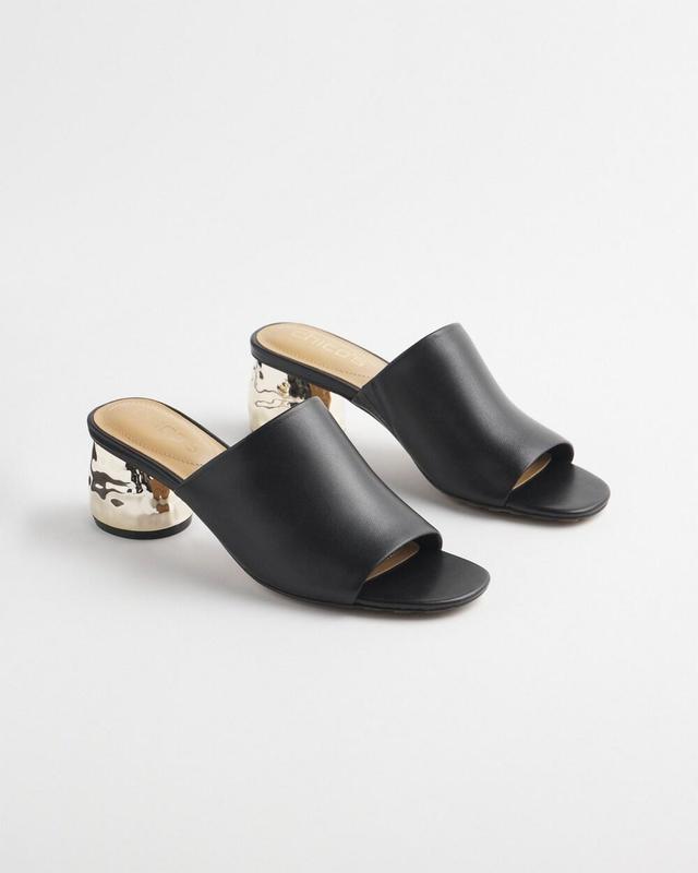 Faux Leather Mules Product Image